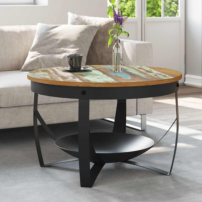 Măsuță de cafea, Ø68x43 cm, lemn masiv reciclat - WALTI WALTI