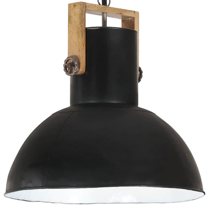 Lampă suspendată industrială, 25 W negru 52 cm mango E27 rotund WALTI