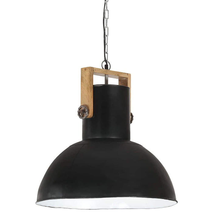 Lampă suspendată industrială, 25 W negru 52 cm mango E27 rotund WALTI
