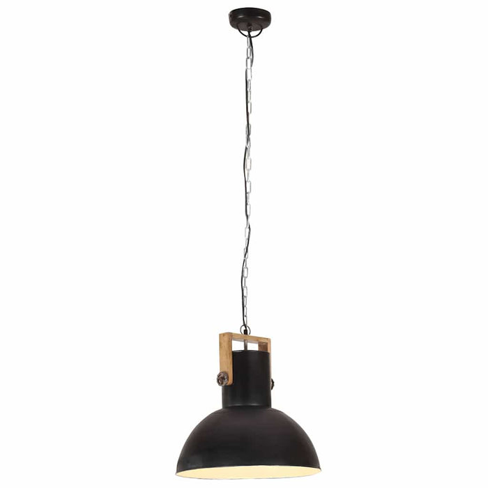 Lampă suspendată industrială, 25 W negru 52 cm mango E27 rotund WALTI