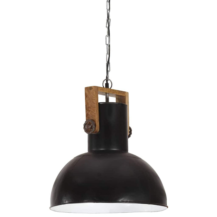 Lampă suspendată industrială 25 W negru 42 cm mango E27, rotund WALTI
