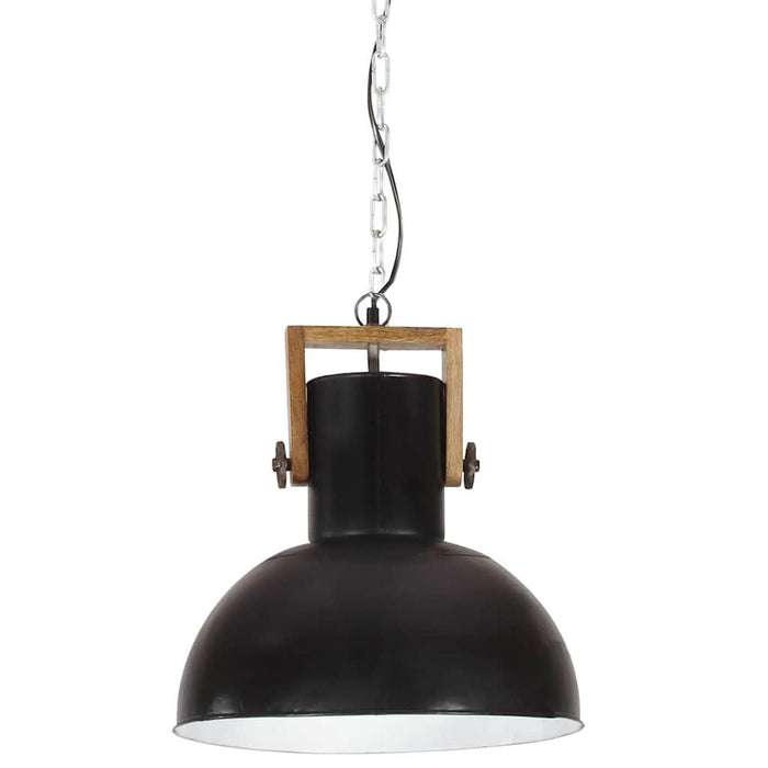 Lampă suspendată industrială 25 W negru 42 cm mango E27, rotund WALTI