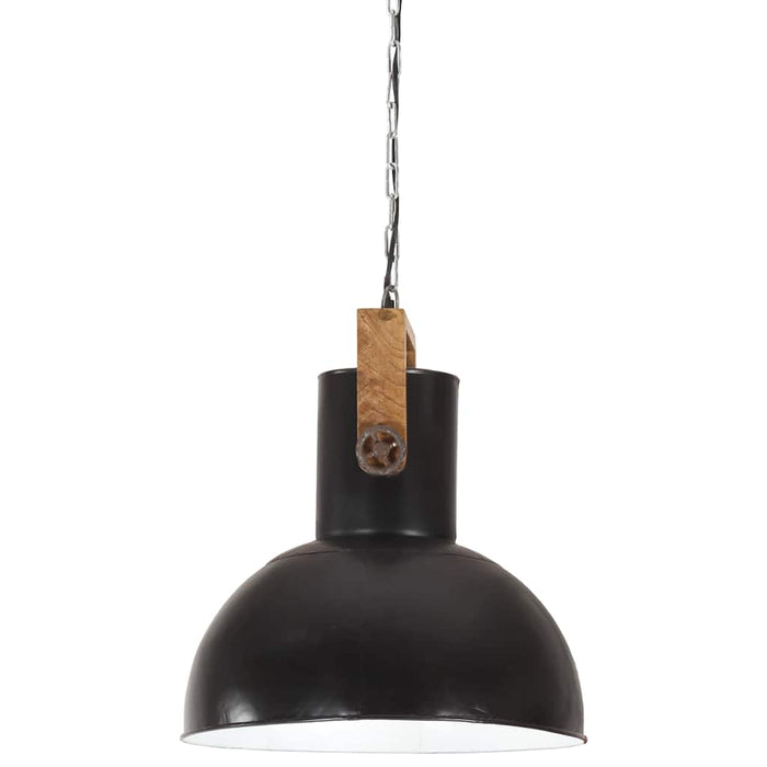 Lampă suspendată industrială 25 W negru 42 cm mango E27, rotund WALTI