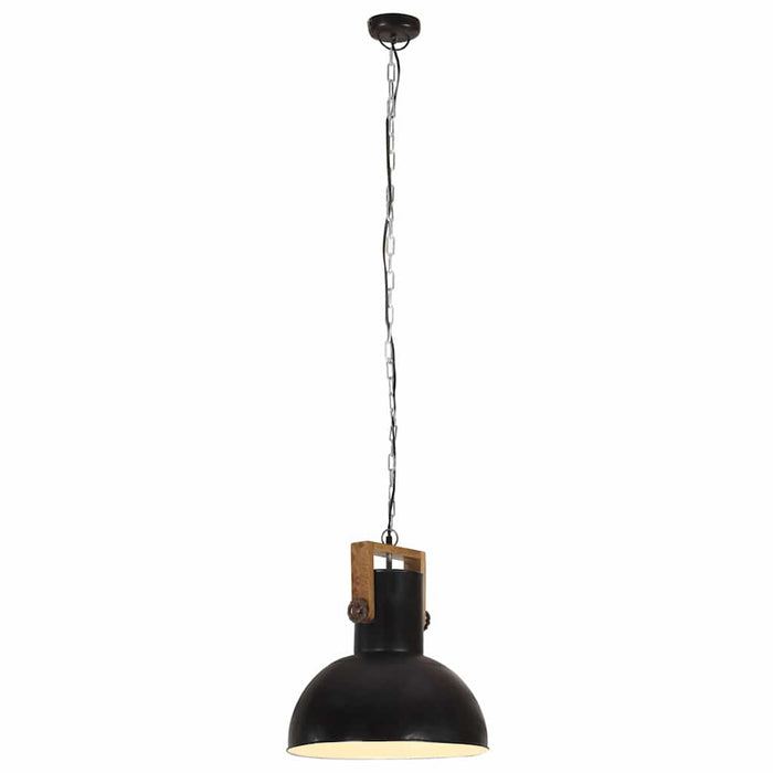 Lampă suspendată industrială 25 W negru 42 cm mango E27, rotund WALTI