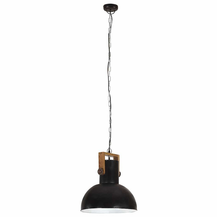Lampă suspendată industrială 25 W negru 42 cm mango E27, rotund WALTI