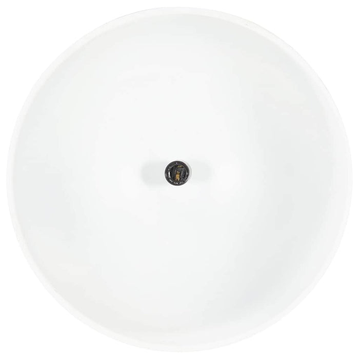 Lampă suspendată industrială, alb, 42 cm, lemn mango E27 rotund WALTI