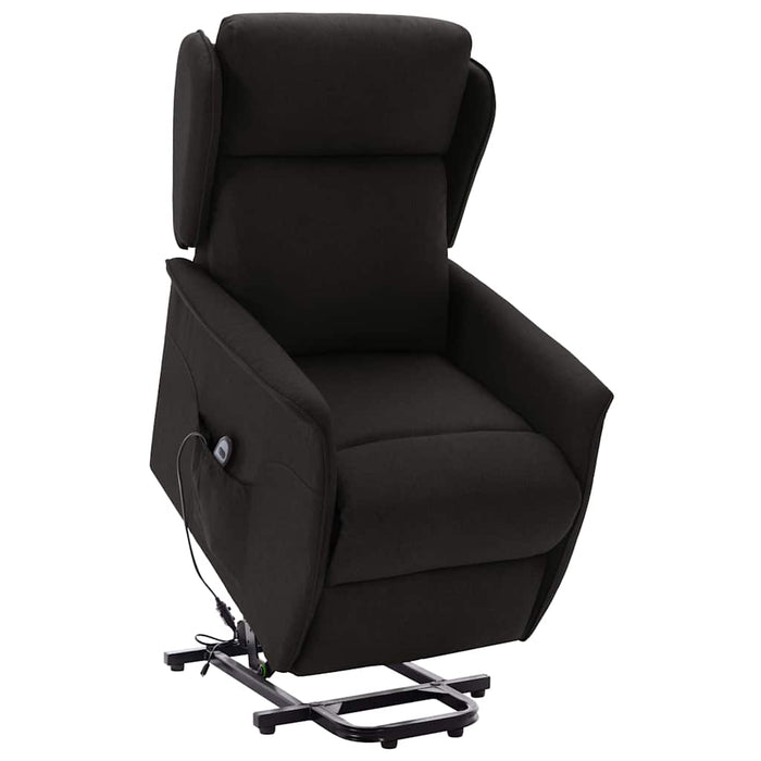 Fotoliu cu ridicare, negru, material textil WALTI