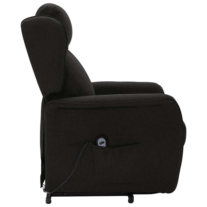 Fotoliu cu ridicare, negru, material textil WALTI