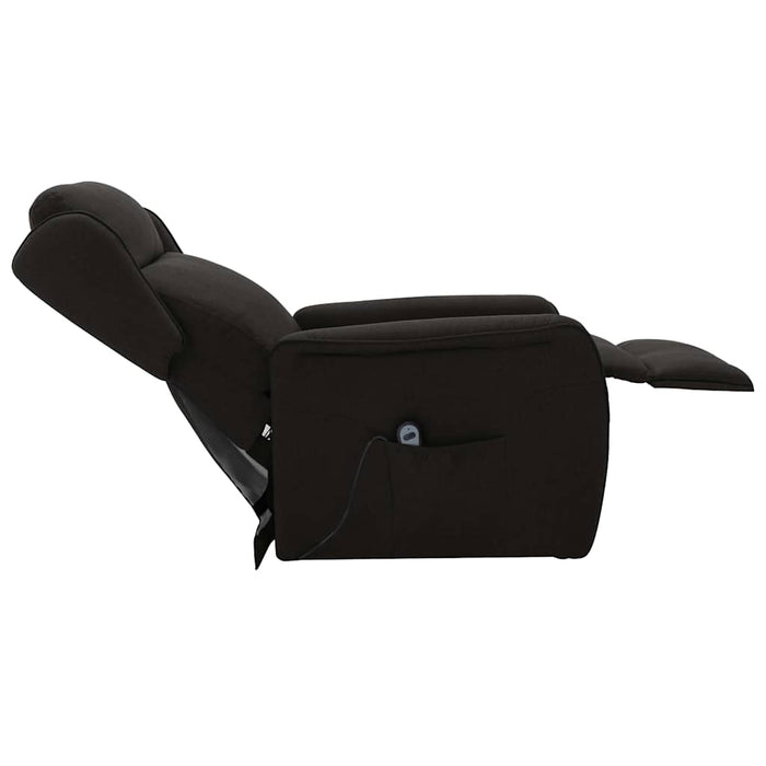 Fotoliu cu ridicare, negru, material textil WALTI