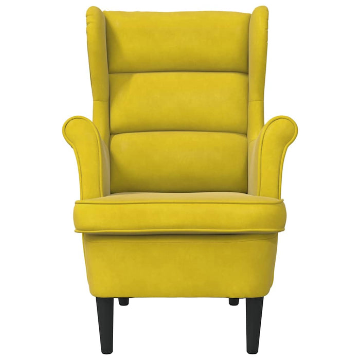 Fotoliu, galben muștar, catifea - WALTI WALTI