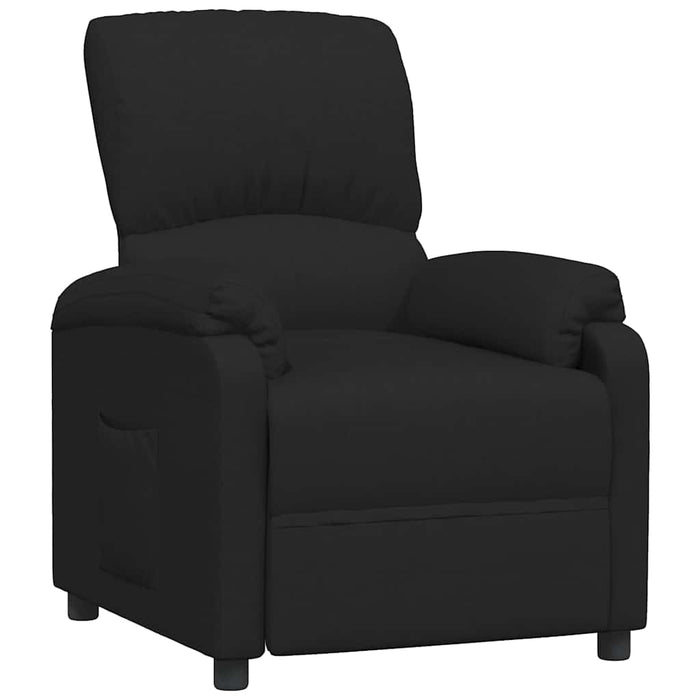 Fotoliu rabatabil, negru, material textil WALTI