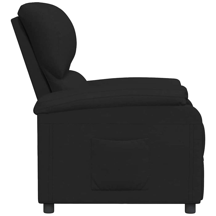 Fotoliu rabatabil, negru, material textil WALTI