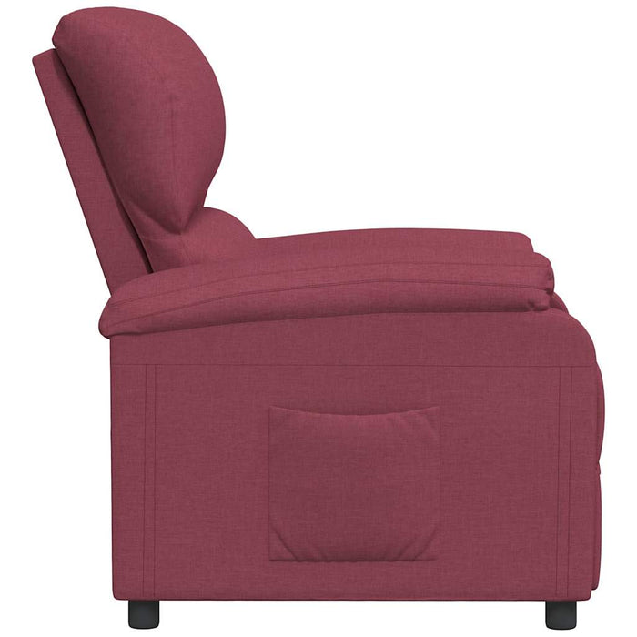 Fotoliu rabatabil, roșu vin, material textil WALTI
