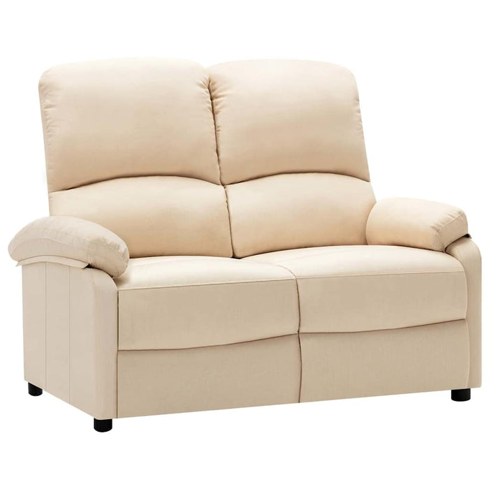 Canapea rabatabilă cu 2 locuri, crem, material textil WALTI