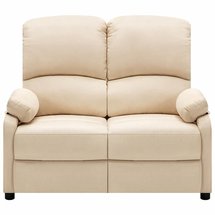Canapea rabatabilă cu 2 locuri, crem, material textil WALTI