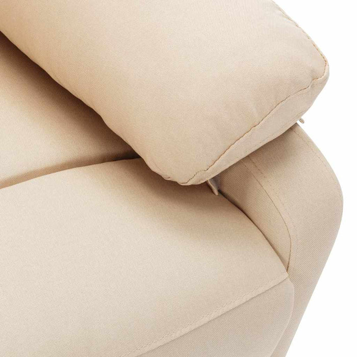 Canapea rabatabilă cu 2 locuri, crem, material textil WALTI