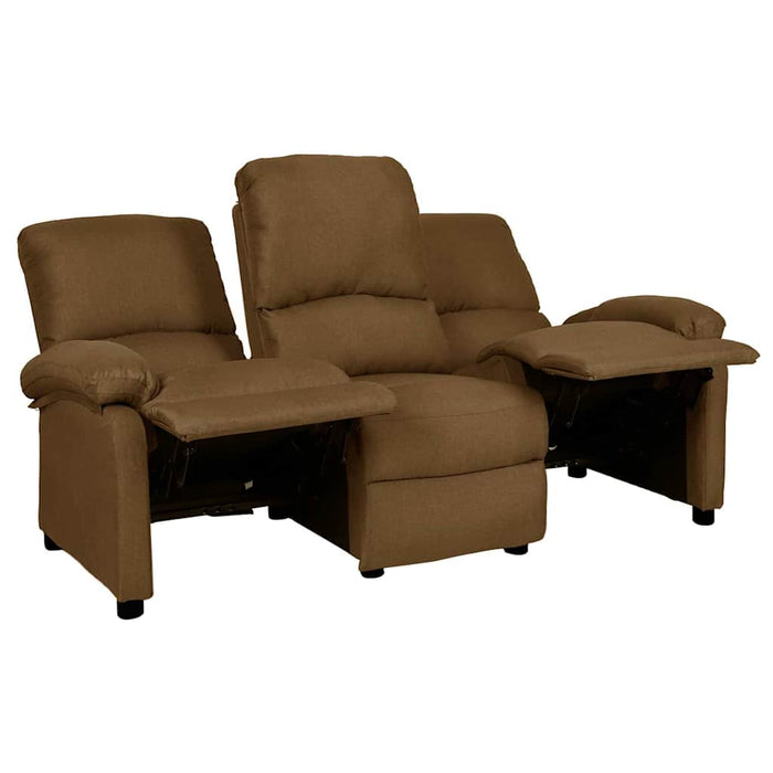 Canapea rabatabilă cu 3 locuri, maro, material textil WALTI