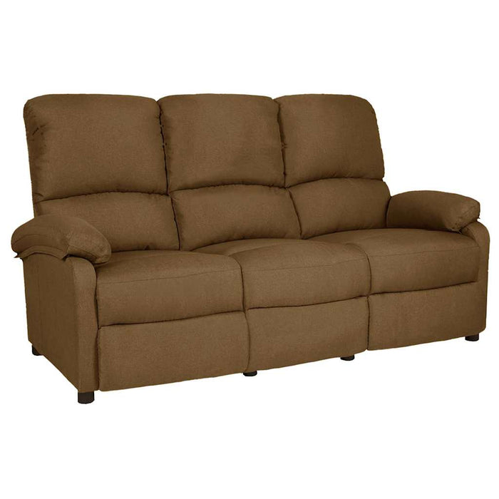 Canapea rabatabilă cu 3 locuri, maro, material textil WALTI