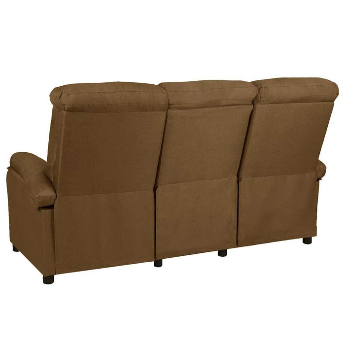 Canapea rabatabilă cu 3 locuri, maro, material textil WALTI