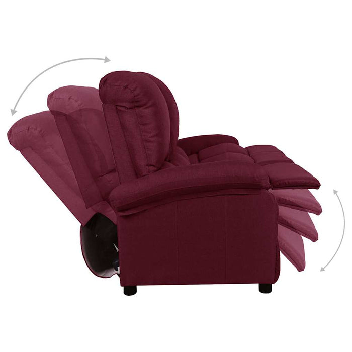 Canapea rabatabilă cu 3 locuri, purpuriu, material textil WALTI