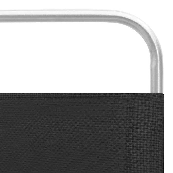 Scaune pliante 2 buc. Material textil negru WALTI