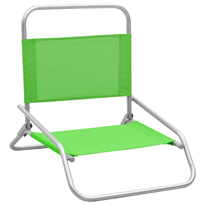 Scaune de plajă pliante, 2 buc., verde, material textil - WALTI WALTI