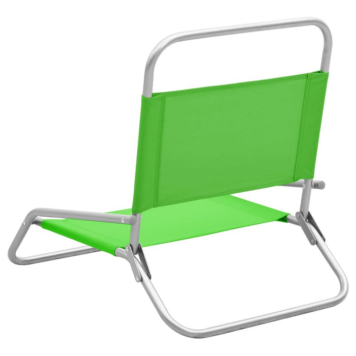 Scaune de plajă pliante, 2 buc., verde, material textil - WALTI WALTI