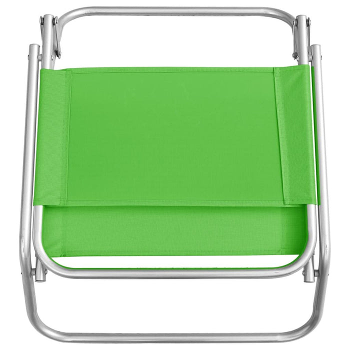 Scaune de plajă pliante, 2 buc., verde, material textil - WALTI WALTI
