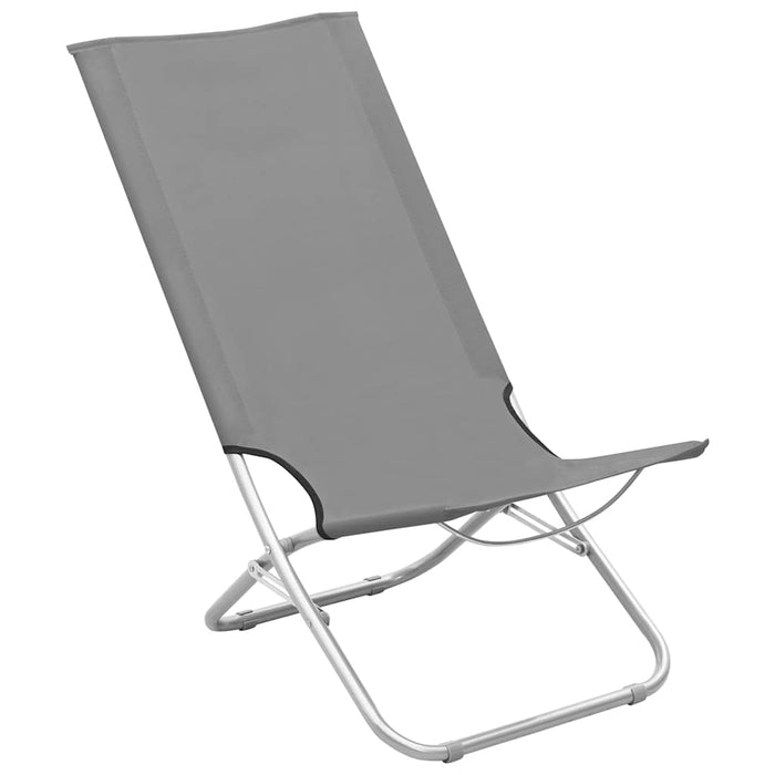 Scaune pliante 2 buc. Material textil gri WALTI