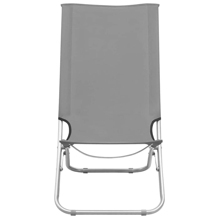 Scaune pliante 2 buc. Material textil gri WALTI