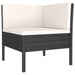 Set mobilier de grădină cu perne, 3 piese, negru, poliratan - WALTI WALTI