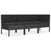 Set mobilier de grădină cu perne, 3 piese, negru, poliratan - WALTI WALTI