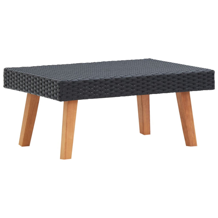 Set mobilier de grădină cu perne, 3 piese, negru, poliratan - WALTI WALTI