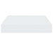 Raft de perete suspendat, alb extralucios, 23x23,5x3,8 cm, MDF - WALTI WALTI
