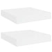 Rafturi de perete, 2 buc., alb extralucios, 23x23,5x3,8 cm, MDF - WALTI WALTI