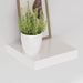 Rafturi de perete, 2 buc., alb extralucios, 23x23,5x3,8 cm, MDF - WALTI WALTI