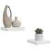 Rafturi de perete, 2 buc., alb extralucios, 23x23,5x3,8 cm, MDF - WALTI WALTI