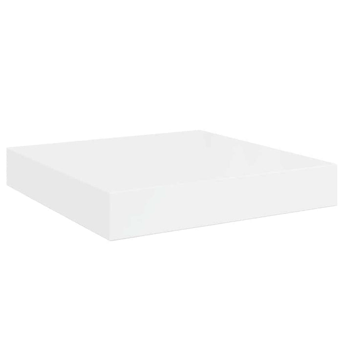 Rafturi de perete, 2 buc., alb extralucios, 23x23,5x3,8 cm, MDF - WALTI WALTI