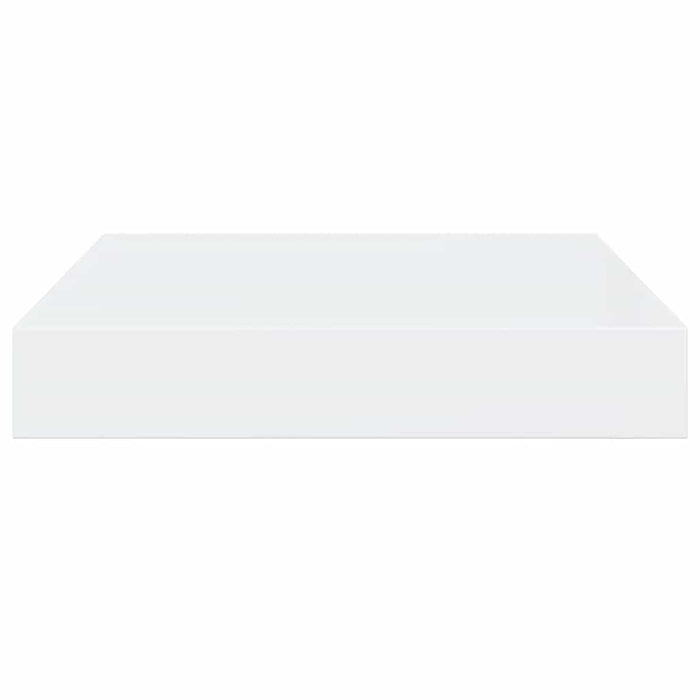 Rafturi de perete, 2 buc., alb extralucios, 23x23,5x3,8 cm, MDF - WALTI WALTI