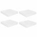 Rafturi de perete, 4 buc., alb extralucios, 23x23,5x3,8 cm, MDF - WALTI WALTI