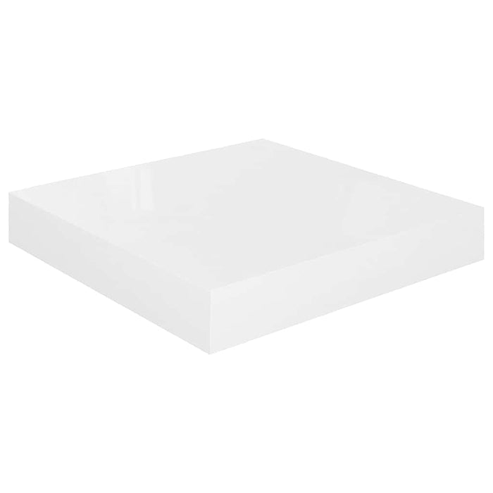 Rafturi de perete, 4 buc., alb extralucios, 23x23,5x3,8 cm, MDF - WALTI WALTI
