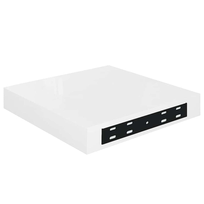 Rafturi de perete, 4 buc., alb extralucios, 23x23,5x3,8 cm, MDF - WALTI WALTI