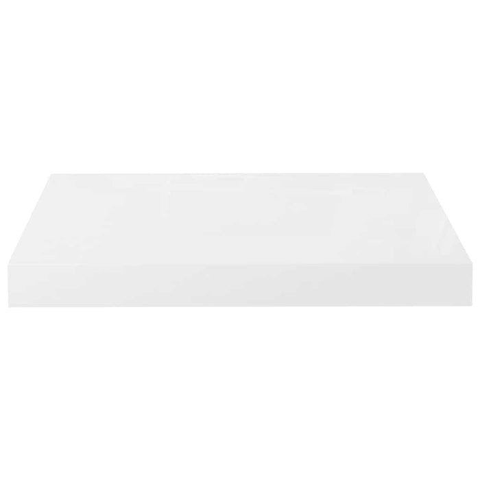 Raft de perete suspendat, alb extralucios, 40x23,5x3,8 cm, MDF WALTI
