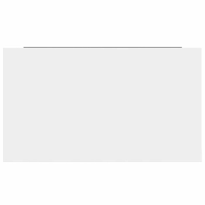 Raft de perete suspendat, alb extralucios, 40x23,5x3,8 cm, MDF WALTI