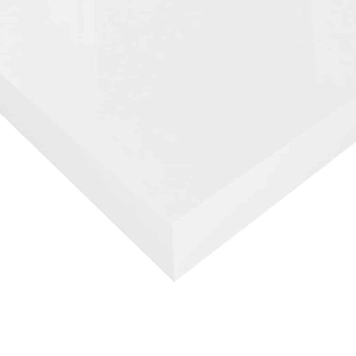 Raft de perete suspendat, alb extralucios, 40x23,5x3,8 cm, MDF WALTI