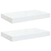 Rafturi de perete, 2 buc., alb extralucios, 40x23x3,8 cm, MDF - WALTI WALTI