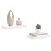 Rafturi de perete, 2 buc., alb extralucios, 40x23x3,8 cm, MDF - WALTI WALTI