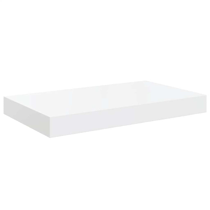 Rafturi de perete, 2 buc., alb extralucios, 40x23x3,8 cm, MDF - WALTI WALTI