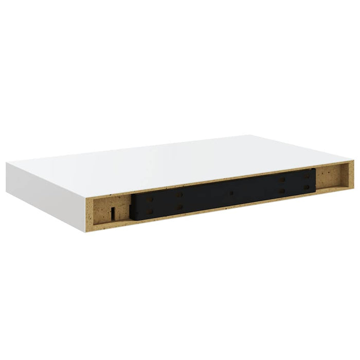 Rafturi de perete, 2 buc., alb extralucios, 40x23x3,8 cm, MDF - WALTI WALTI