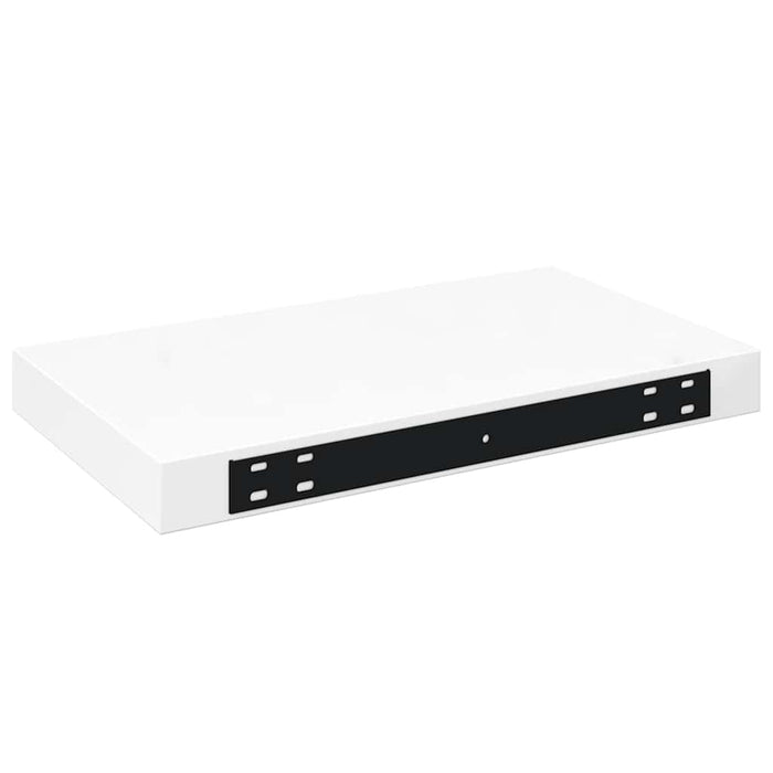 Rafturi de perete, 4 buc., alb extralucios, 40x23,5x3,8 cm, MDF WALTI